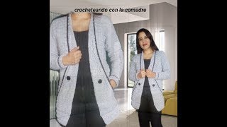 Cárdigan o saco hexagonal a crochet parte 1 💯 TODAS LAS TALLAS [upl. by Elletnahs]