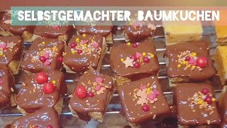 Selbstgemachter saftiger BaumkuchenBaumkuchenecken rezept food backen baumkuchen weihnachten [upl. by Alexandra190]