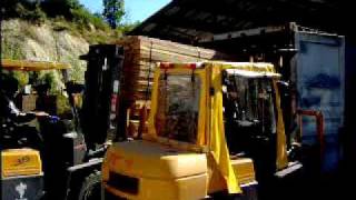 Loading container Beech timber [upl. by Ansilme]