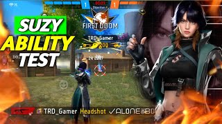 NEW SUZY CHARACTER ABILITY FULL DETAILS  Suzy character ability test  New character free fire [upl. by Eniluj911]