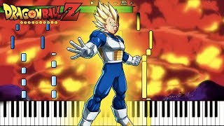 Vegeta Super Saiyan  Final Flash Theme  Dragon Ball Z OST Piano Tutorial Synthesia [upl. by Idnak23]