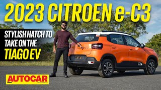 2023 Citroen eC3 review  New electric hatchback to take on Tiago EV  First Drive  Autocar India [upl. by Felizio574]