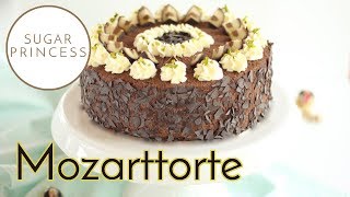 Köstliche Mozarttorte mit Schokolade Nougat und Pistazien selber backen  Rezept von Sugarprincess [upl. by Aniretak]