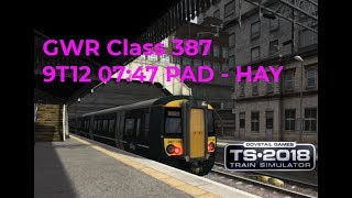 Train Simulator 2018  GWR Class 387  Paddington  Hayes amp Harlington [upl. by Methuselah]