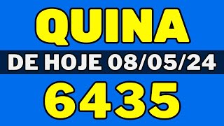 🍀Quina 6435  Resultado Quina 6435  Quina de hoje 6435 080524 [upl. by Nyltyak617]