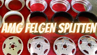 How to AMG Felgen splitten reparieren und aufbereiten  hochglanzverdichten Restauration  500pat [upl. by Etteloc]