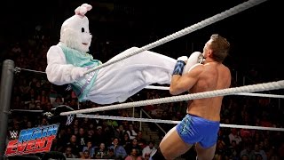 Adam Rose amp The Bunny vs Tyson Kidd amp Natalya – Interspecies Match WWE Main Event Nov 18 2014 [upl. by Jegar]