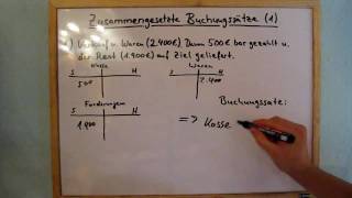 Zusammengesetzte Buchungssätze Teil 1 Rechnungswesen [upl. by Abraham]
