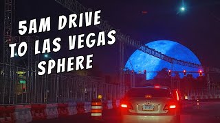 Las Vegas Strip Drive 5 in the Morning  Driving To Vegas Sphere at Venetian Resort [upl. by Attenohs284]