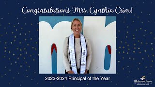 Hillsborough County 20232024 Principal of the Year Cynthia Crim from Dunbar Elementary [upl. by Aldarcie]