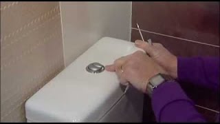 How to fix water running into a pan from a push button cistern [upl. by Ihsorih]