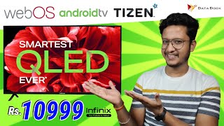 Best Budget OLED Smart TV  Web OS vs Android OS vs Tizen OS  Infinix W1 OLED Smart TV Rs10999 [upl. by Skippy421]