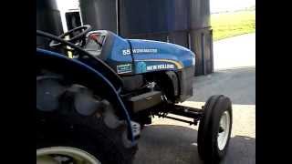 New Holland 55 WorkMaster Tractor  Grinding Corn Part 1 of 2 [upl. by Jeddy]