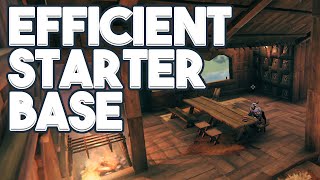 How to Build an Efficient Starter Base  Valheim [upl. by Nogem98]