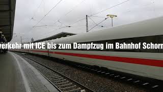 Bahnhof Schorndorf ICE IC RE SBAHN UND DAMPFZUG [upl. by Polk396]