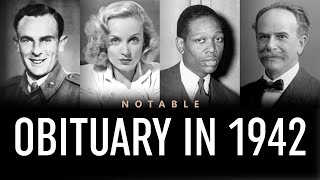 Obituary in 1942 Famous Faces We Lost in 1942 [upl. by Donough]