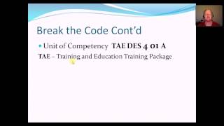 Certificate IV in Training and Assessment Packages Qualifications and Units of Competencymp4 [upl. by Atal]