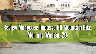 Review Mongoose Impasse HD Mountain Bike Men and Women 29Inch Wheels Aluminum Frame Twist Shift [upl. by Dionis848]