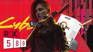 Cyberpunk 2077  Athlon 3000G  RX 580  Benchmark [upl. by Hetty]