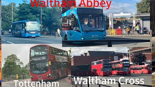 Buses in Waltham Abbey Waltham Cross amp Tottenham [upl. by Ohare]