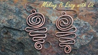 Atlantic Waves Earrings  Easy Wire Work [upl. by Micheline868]