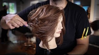 Disconnected Long Bob Haircut Tutorial  How To Cut A LOB Haircut  MATT BECK VLOG 66 [upl. by Ynoyrb752]