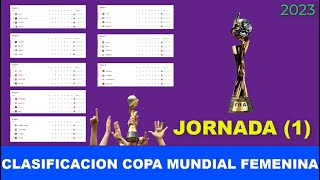 CLASIFICACION GRUPOS MUNDIAL FEMENINO JORNADA 1 TABLA DE POSICIONES MUNDIAL FEMENINO 2023 [upl. by Aohsoj]