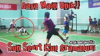 Sun Sport Cup Gramapuri Smash Pemain Unik Ganda Putra [upl. by Lapointe]