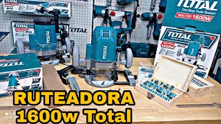 RUTEADORA 1600W TOTAL  FRESADORA TOTAL TOOLS TR11216 [upl. by Enilehcim]