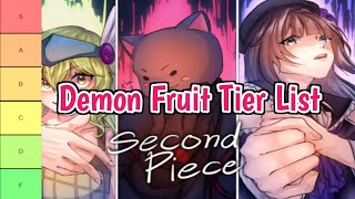 New Second Piece Tier List 2024  All Demon Fruits Ranked From Best To Worse [upl. by Ebneter]