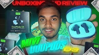 MIVI Duopods D3 unboxing all reviews 699  Low Latency Gaming TWS Earbuds At Just Rs 799 Only [upl. by Quenby]