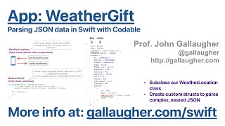 Ch 611 OpenWeather Update  Parsing JSON results using Codable [upl. by Mirth]