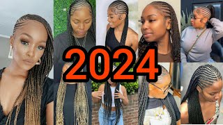 Latest and trendy cornrows braids styles  Braids Hairstyles for black ladies 2024 hairstyles [upl. by Oemor333]