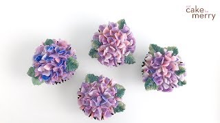 Buttercream Hydrangea Cupcakes [upl. by Olav]