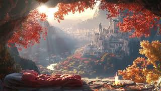 Autumn Valley 8 Hours  Relaxing Gentle Rain with Subtle Campfire Nature Sounds [upl. by Stillas]