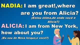 DIÁLOGO EM INGLÊS COM EXPRESSÕES IDIOMÁTICAS PARA TREINAR LISTENING E COMPREENSÃODIÁLOGO 1 [upl. by Silvain846]