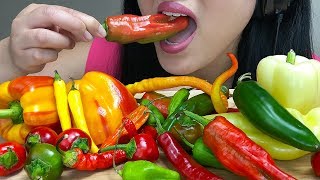 ASMR PEPPER PLATTER  Crunchy Eating Sounds  Spicy  Mild Peppers  ASMR Phan [upl. by Mishaan]