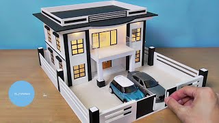 Making A Modern Residential Building Model  Miniature House 22 [upl. by Ayana177]