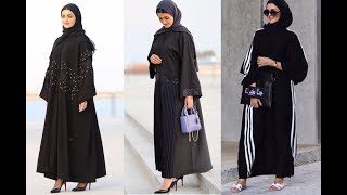 احدث عبايات خليجية سوداء فخمة للأنيقات Latest black Abaya designs [upl. by Seka90]