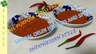 Multi purpose Indonesian sambal oelekAll purpose chilli paste JAVA style [upl. by Kathryne]