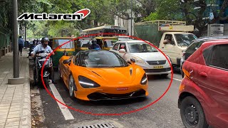 McLaren 720s in INDIA  Public REACTIONS amp acceleration [upl. by Thora]