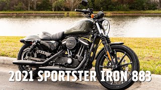 2021 HarleyDavidson XL883N Sportster Iron 883  Walkaround REVIEW [upl. by Ymorej561]