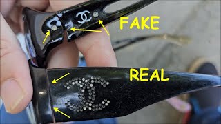 Chanel sunglasses real vs fake How to spot original Chanel eyewear [upl. by Anahcra888]