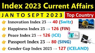 Index 2023 Current Affairs  सूचकांक 2023  Important Index 2023  Current Affairs 2023  Indologus [upl. by Lanford343]