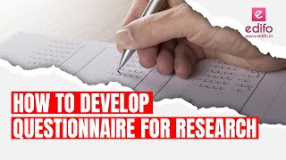 How to develop and design questionnaire for research [upl. by Hsirrap]