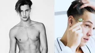 Cameron Dallas Bares Almost ALL For Towel Series Shoot amp Shares quotBeauty Routinequot [upl. by Nannaihr]