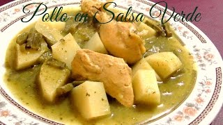 Como hacerPOLLO EN SALSA VERDE CON NOPALES Y PAPAS RECETA RAPIDA ♥♥Cocina Tradicional Mexicana [upl. by Anett]