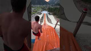 We turned a Ski Jump ramp into a Huge Slip’N’Slide [upl. by Leirea267]