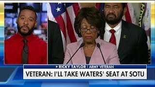 Veteran offers to take Rep Maxine Waters SOTU seat [upl. by Neda]