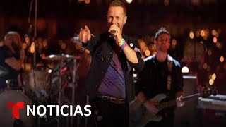 Planeta Tierra Coldplay inicia gira mundial sustentable  Noticias Telemundo [upl. by Livvyy913]